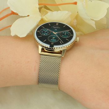 Garett Grace złoty mesh – smartwatch damski AMOLED, rozmowy Bluetooth, styl glamour gold.jpg